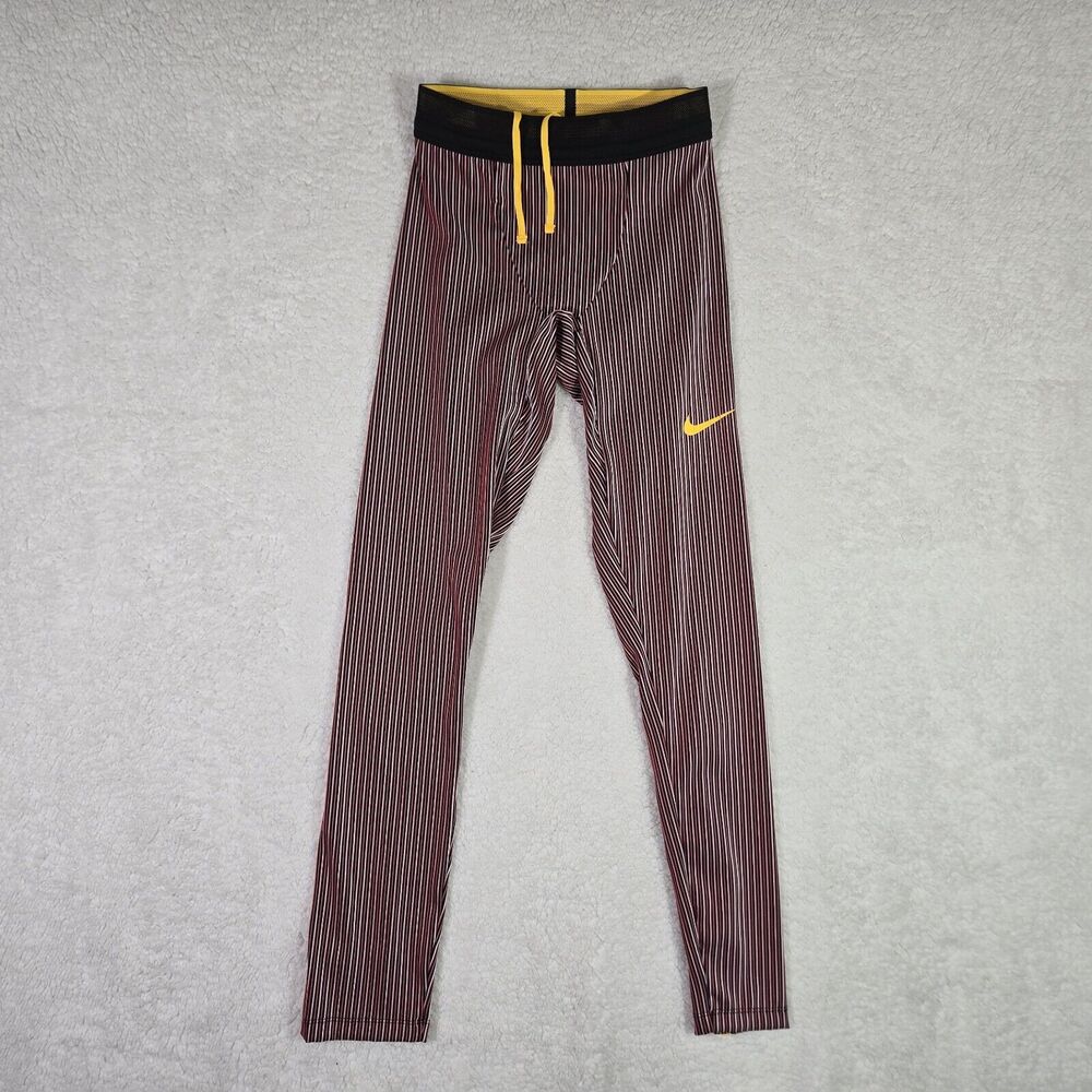 Nike Pro Elite Official Racing Tights Red Made in‎ USA Mens XS AO8491-000
